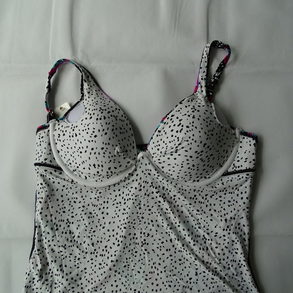 ANNE COLE 2Pc Floral Twist Tankini Set NWT - Picture 5 of 6